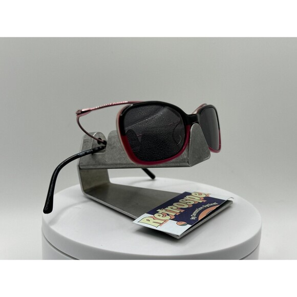 Vintage Y2K Sunglasses NOS 2000s Grey Lens Takumi T9540 Black & Pink Frame main image 4